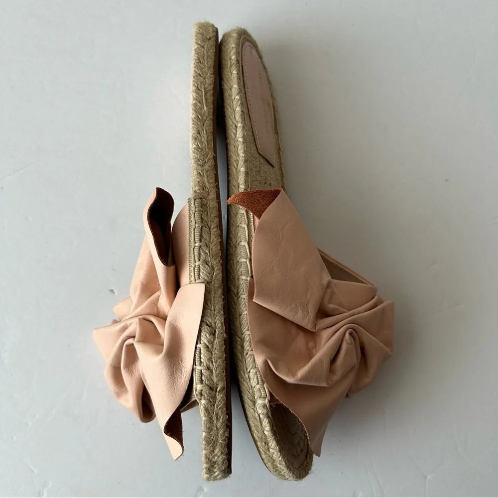 Avec Les Filles Gemma Espadrille Slides Sandal Shoes Pink Pale Peach Flower 10
